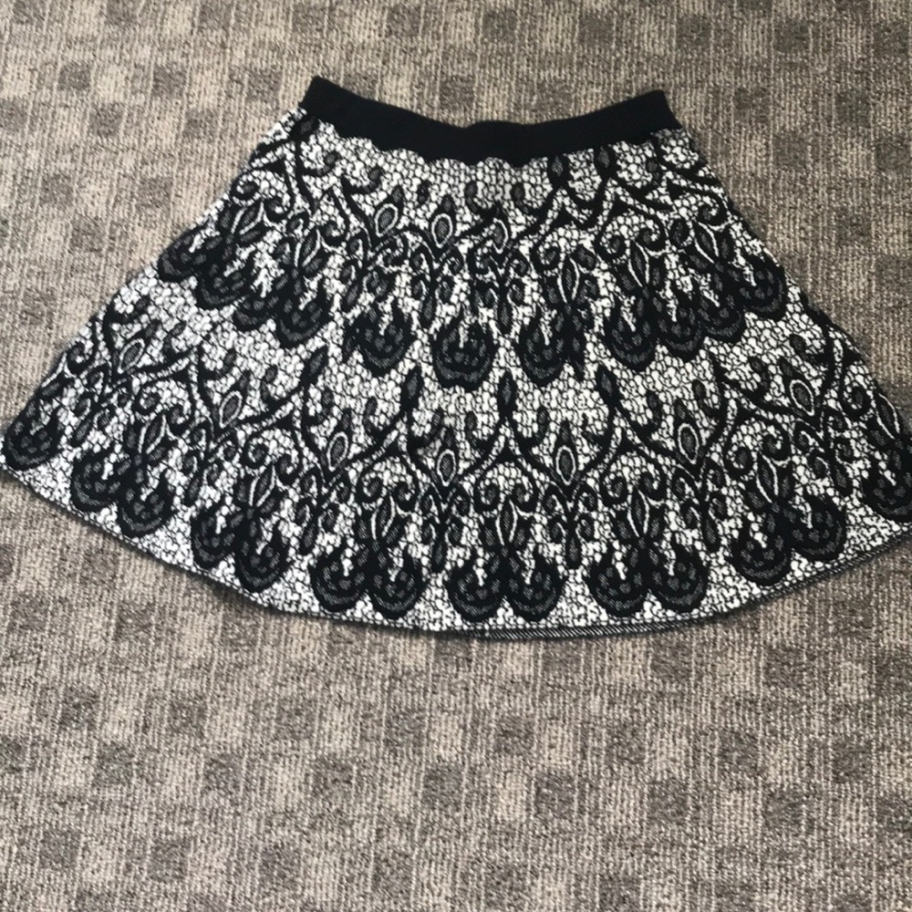 Black and white cute skater skirt
